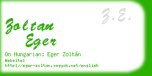 zoltan eger business card